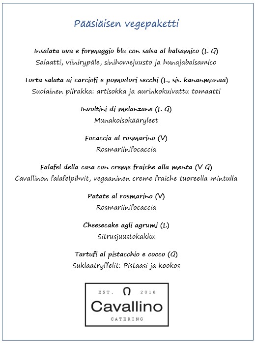 Pääsiäisen kasvismenu Pääsiäisen kasvismenu